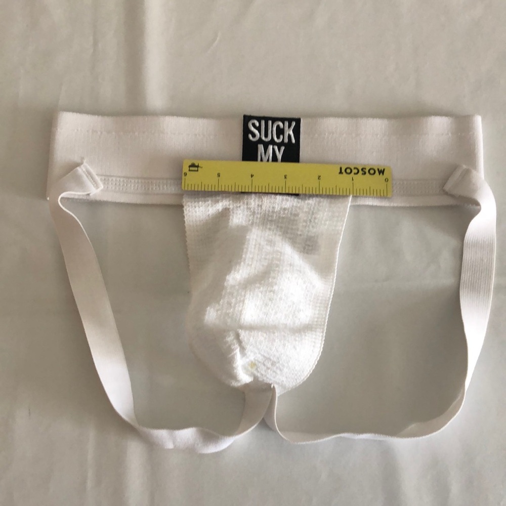 Active men white jockstrap